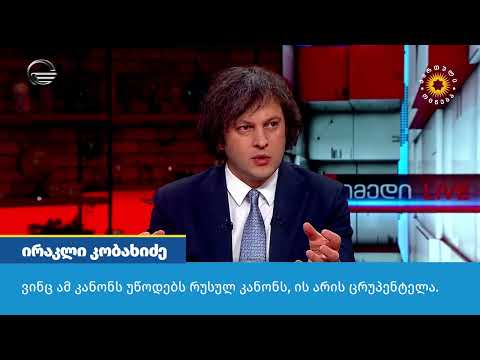 ვინც ამ კანონს უწოდებს რუსულ კანონს, ის არის ცრუპენტელა